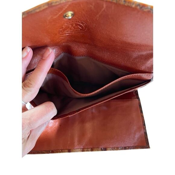 Brahmin Toasted Almond Leather Collection Crocodile Tri-fold Wallet - Picture 6 of 13